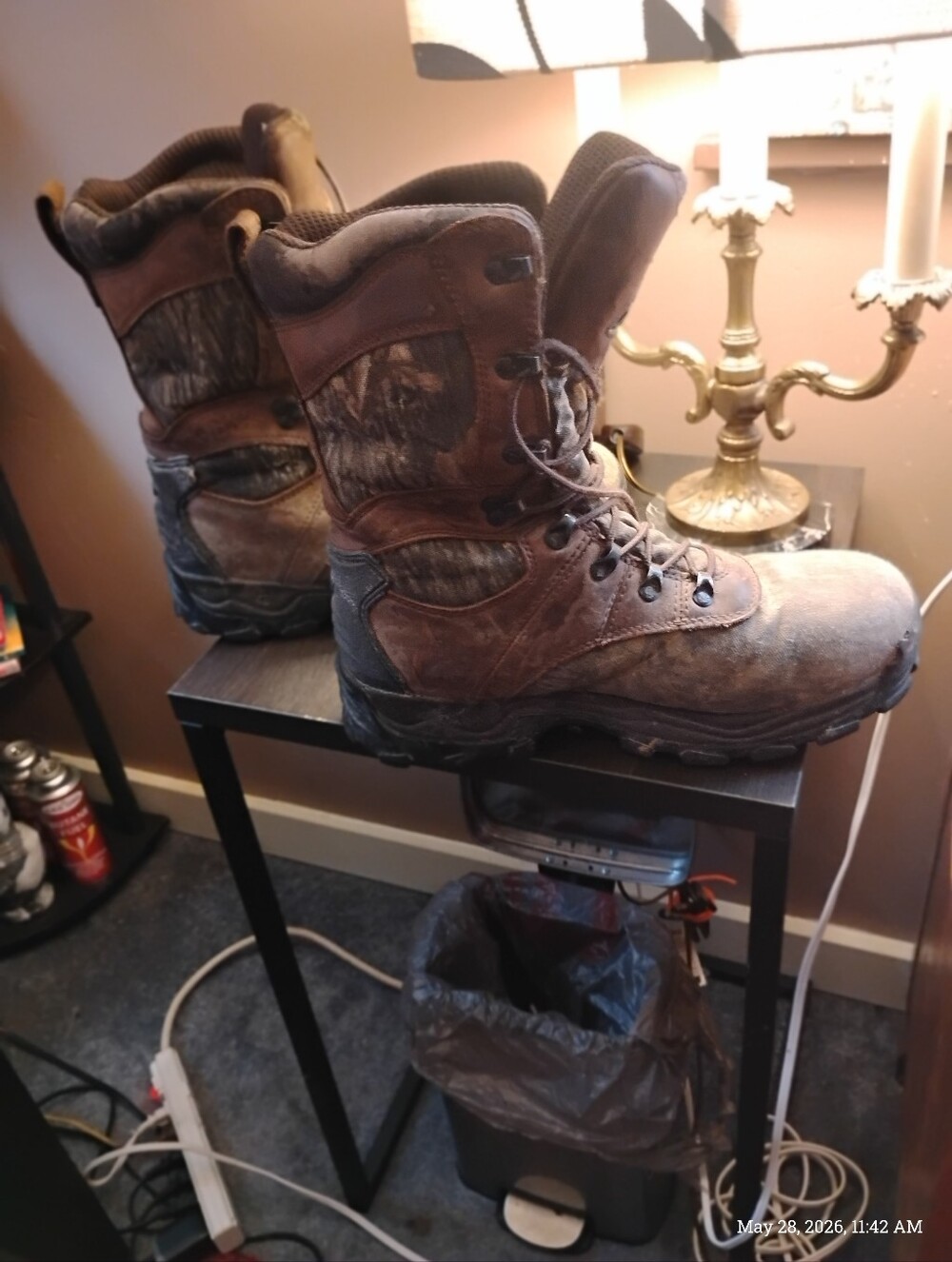 Rocky Camouflage Hunting Boots 1000g Thinsulate Rubber Soles Size 11 Wide